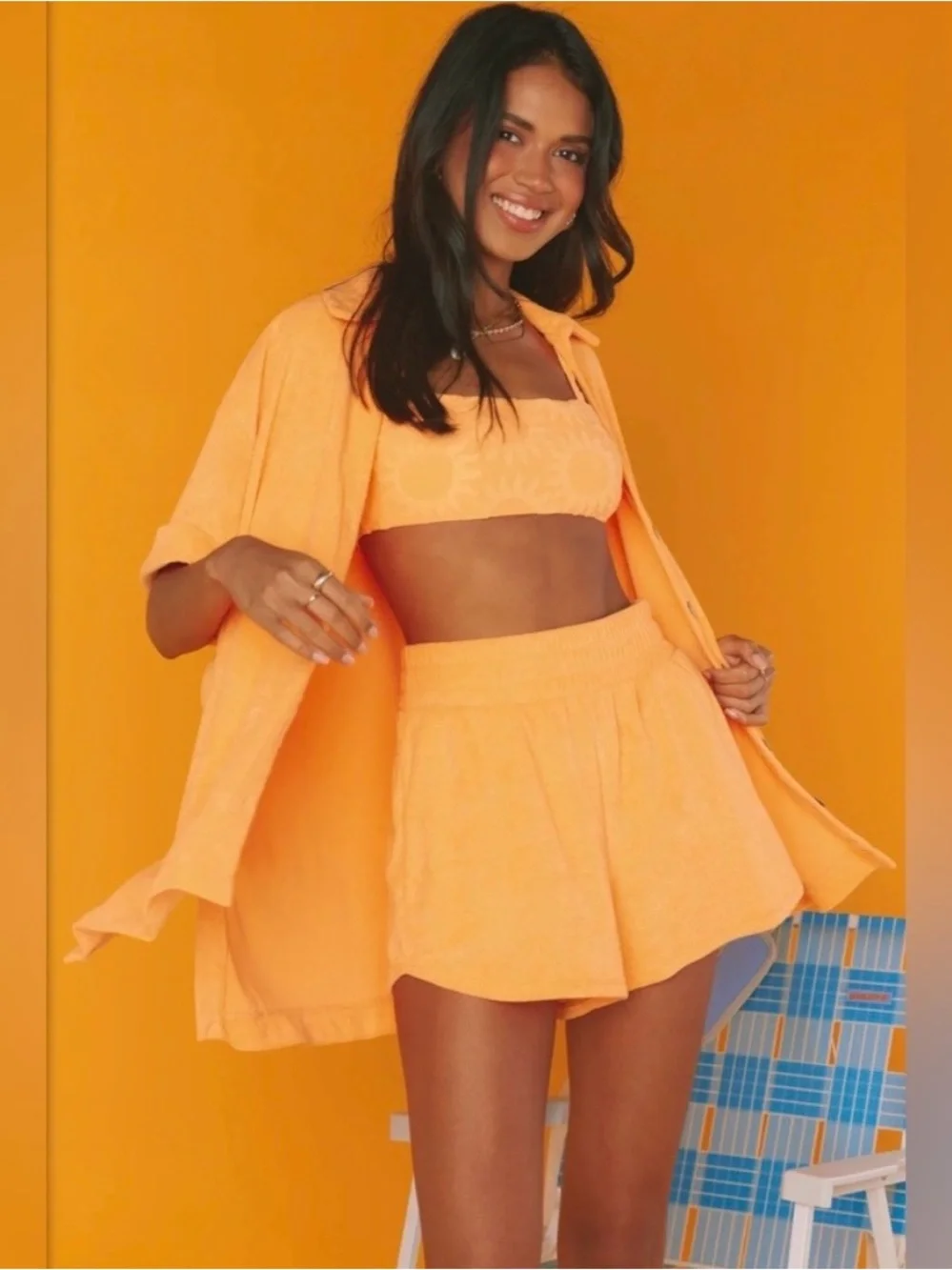 Show Me Your MuMu Orange Terry Russell Shorts EUC Sz XS